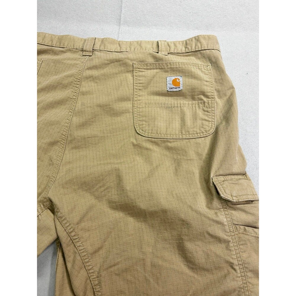 Carhartt Force Relaxed Fit Cargo Shorts Mens Size 46 Khaki Ripstop 103543 253 - Picture 4 of 9